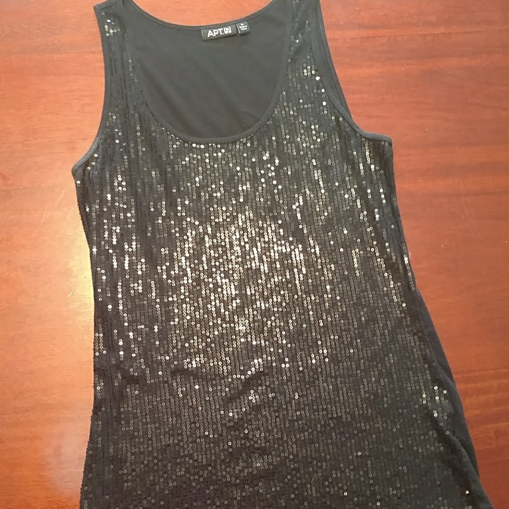 Apt 9 Black sequined tank
